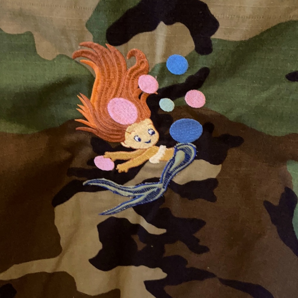 Vintage Mermaid “Bubbles” Army Jacket